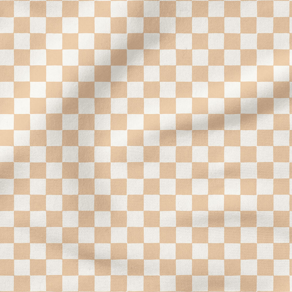 Checkerboard (Malt Light Tan Brown) | Stripes and Shapes