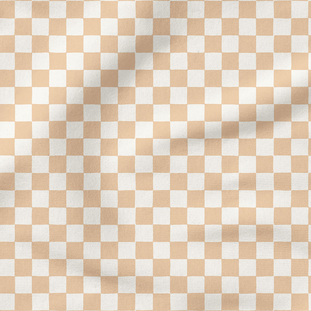 Checkerboard (Malt Light Tan Brown) | Stripes and Shapes