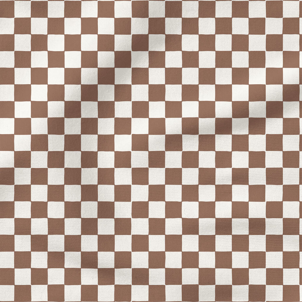 Checkerboard (Milk Chocolate Brown) | Stripes and Shapes