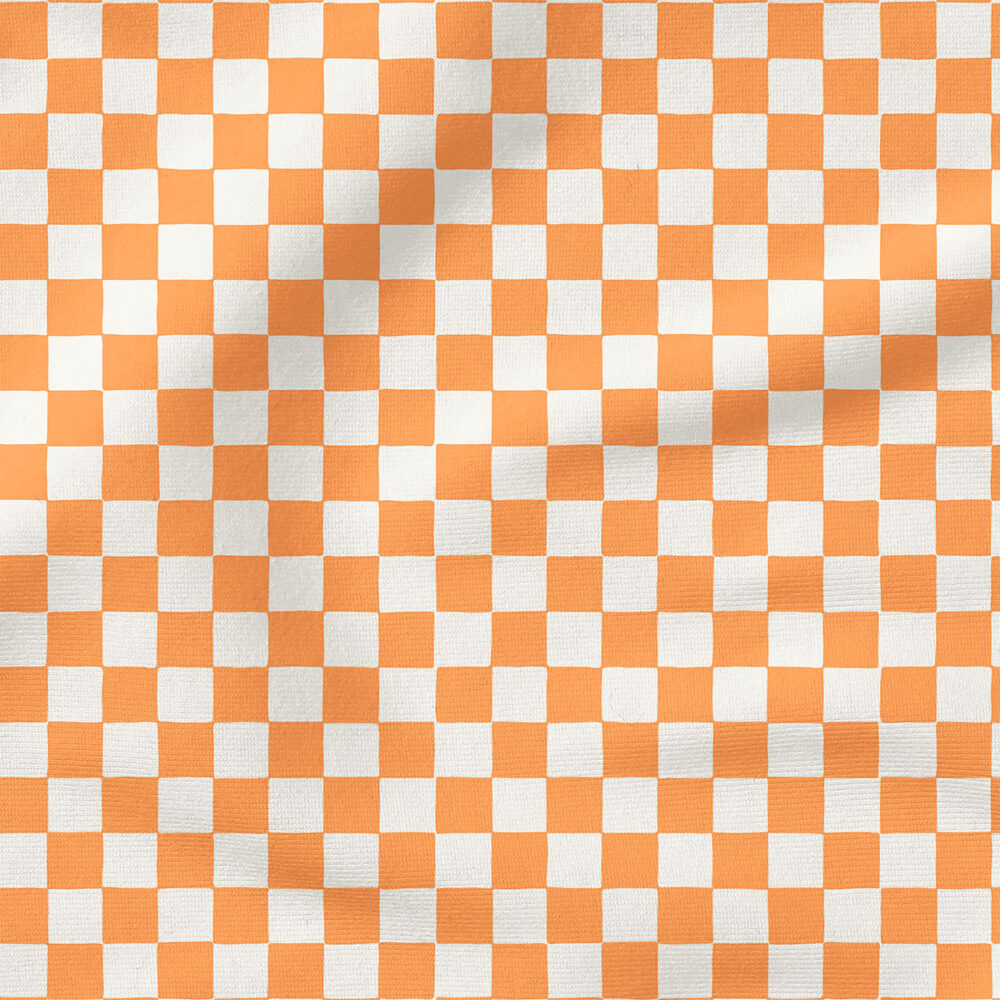 Checkerboard (Papaya Orange) | Stripes and Shapes