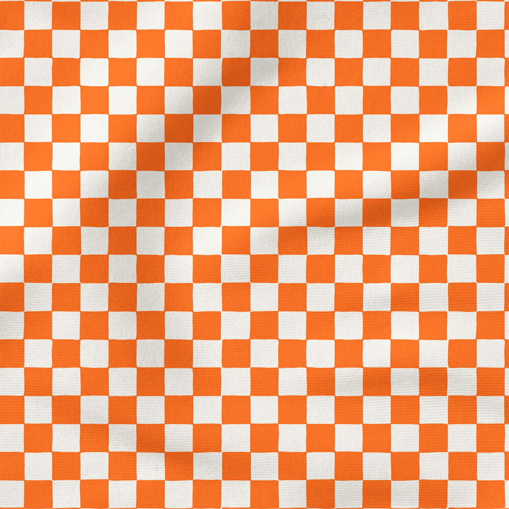 Checkerboard (Tanerine Orange) | Stripes and Shapes