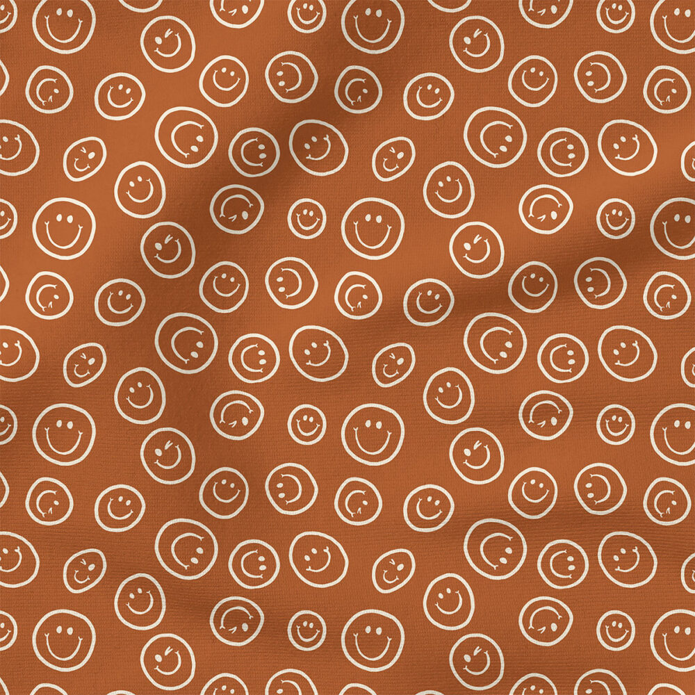 Smiley Faces (Fall Rust Red) | Stripes and Shapes