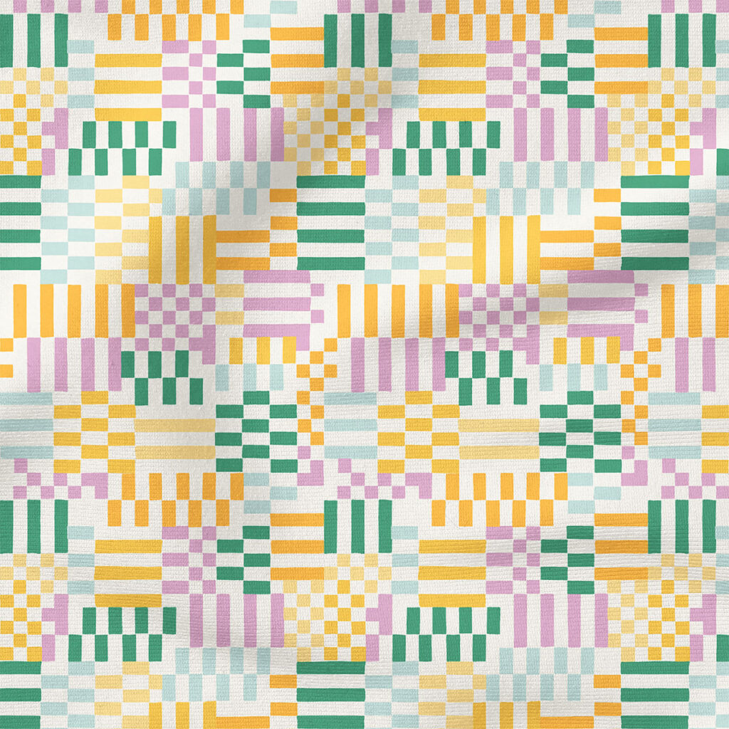 Checkery Checker (Emerald Green/Spearmint/Yellow) | Stripes and Shapes