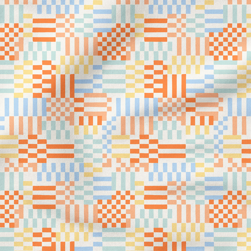 Checkery Checker (Tangerine/Blue/Pink/Yellow/Spearmint) | Stripes and Shapes