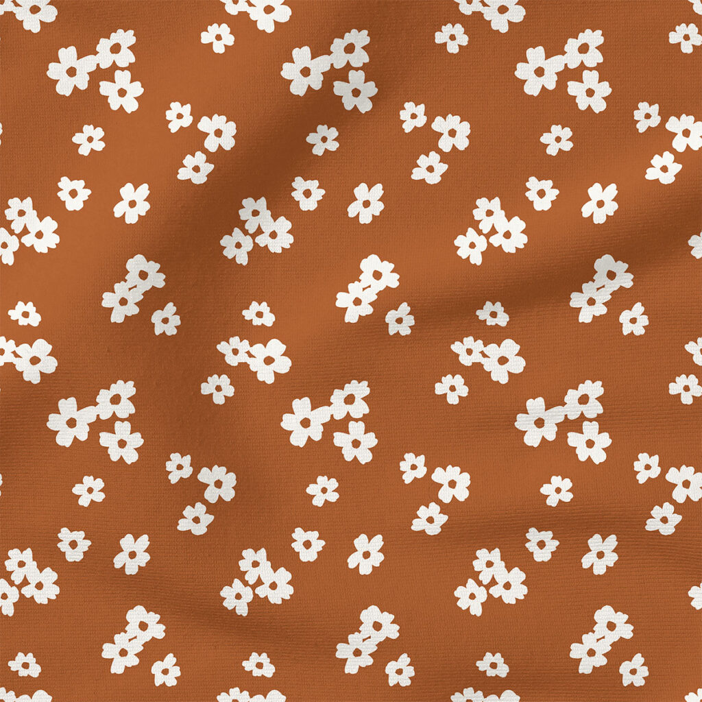 Fleur fetti Floral (Cocoa Brown Solid) | Botanical