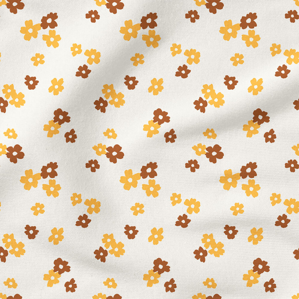 Fleur fetti Floral (Cocoa Brown/Amber Yellow) | Botanical