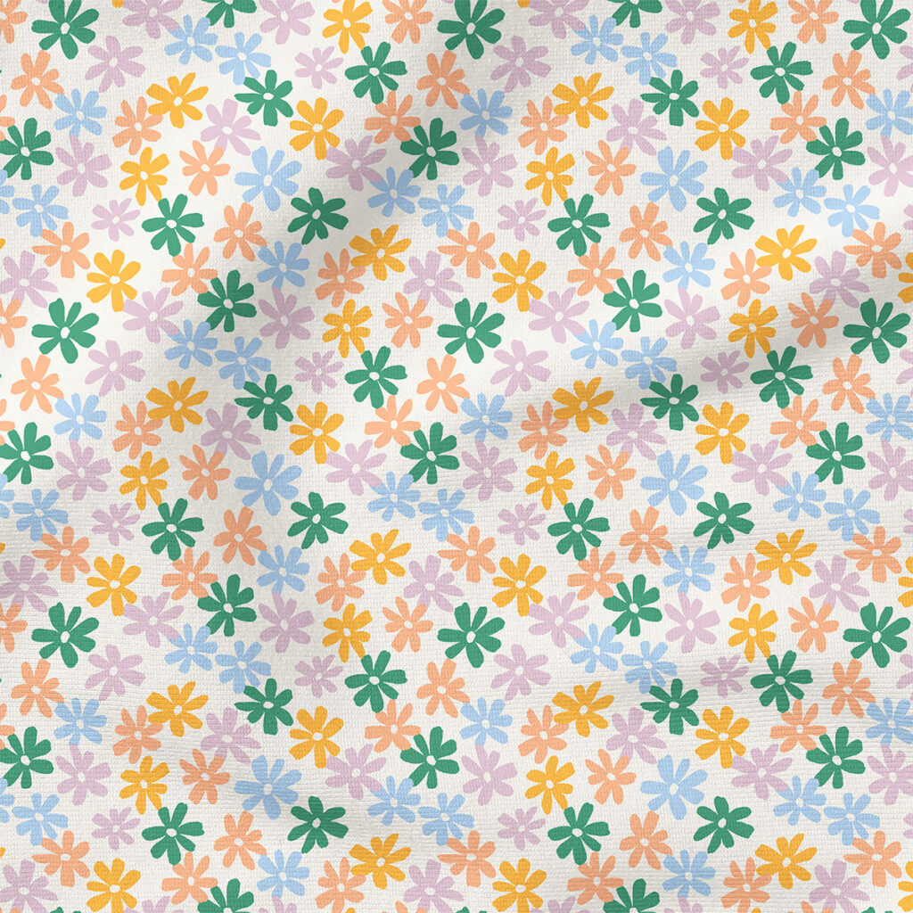 Fleur Flowers Floral (Emerald Pink/Yellow/Pastel Lilac) | Botanical