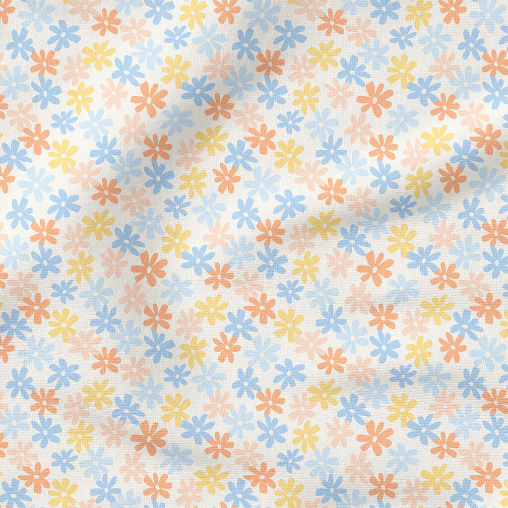 Fleur Flowers Floral (Pastel Blue/Pink/Yellow) | Botanical