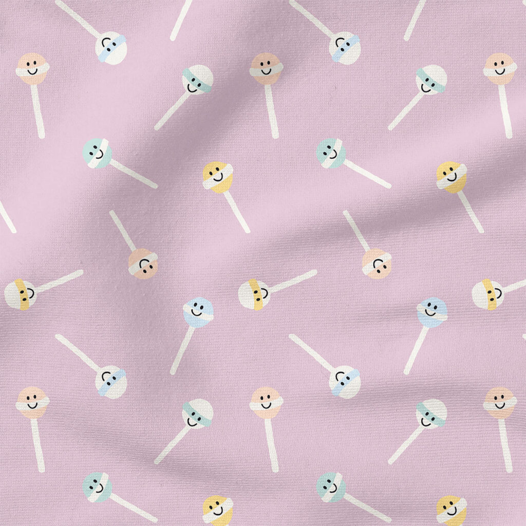 Smiley Face Lollipops (Pastel Lilac) | Candy