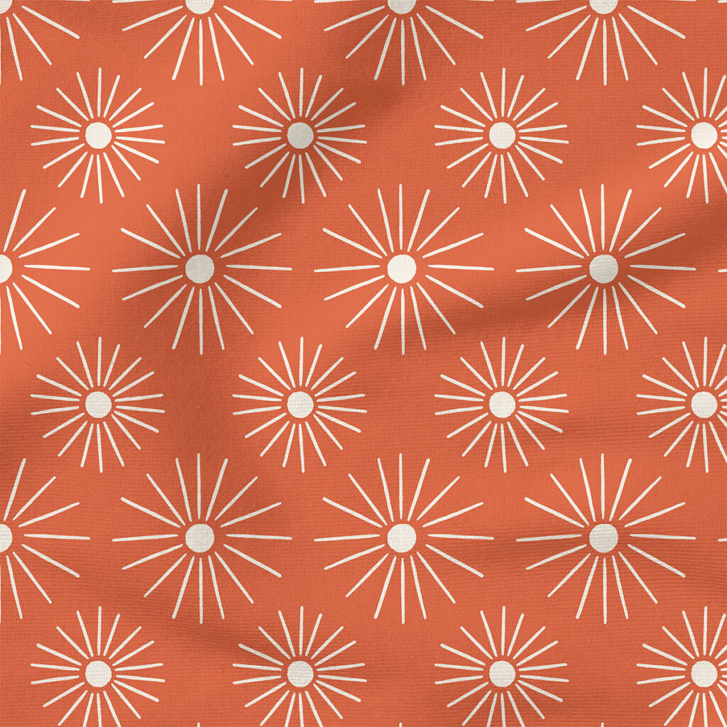 Retro Sunburst (Red Coral) | Summer