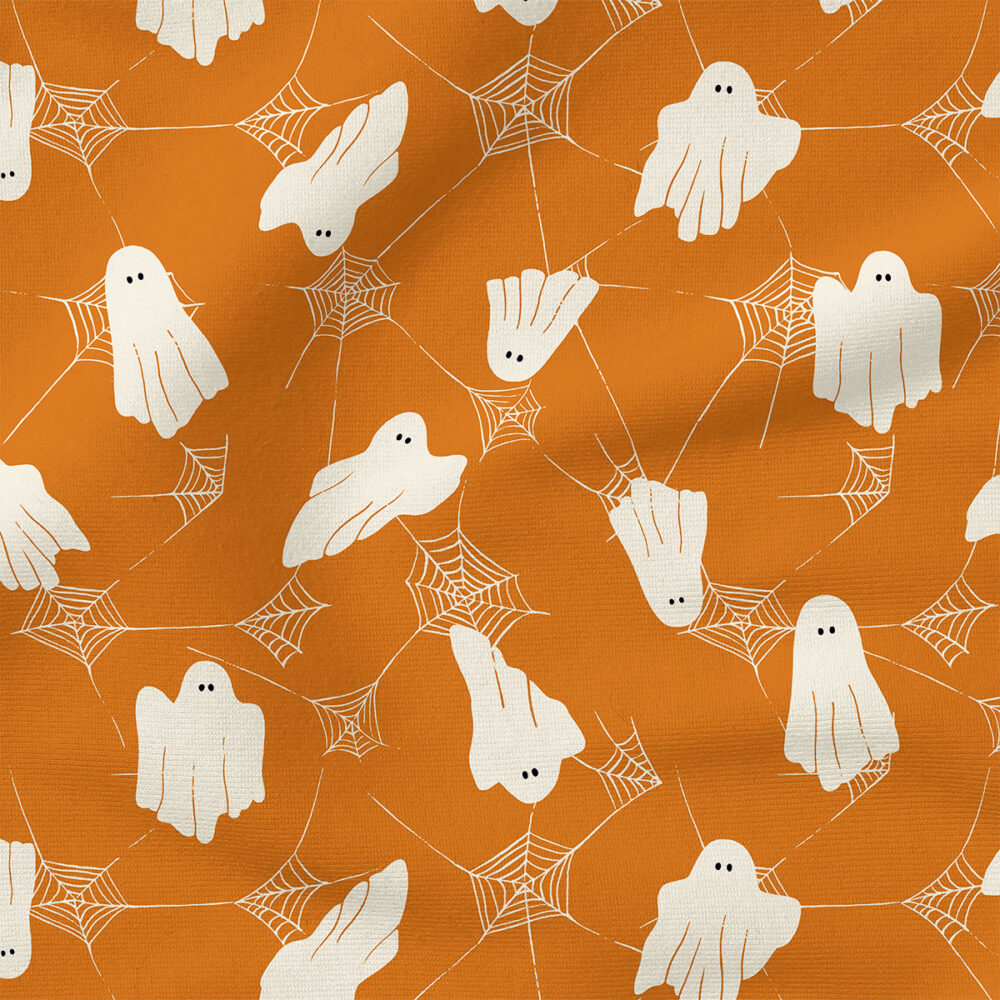 Ghosts and Webs (Halloween Orange) | Seasonal