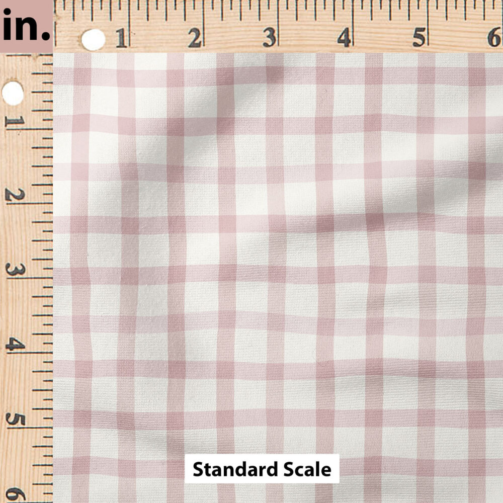 Ruler Scale for Wobbly Gingham (Mauve Chalk) by Erin Kendal