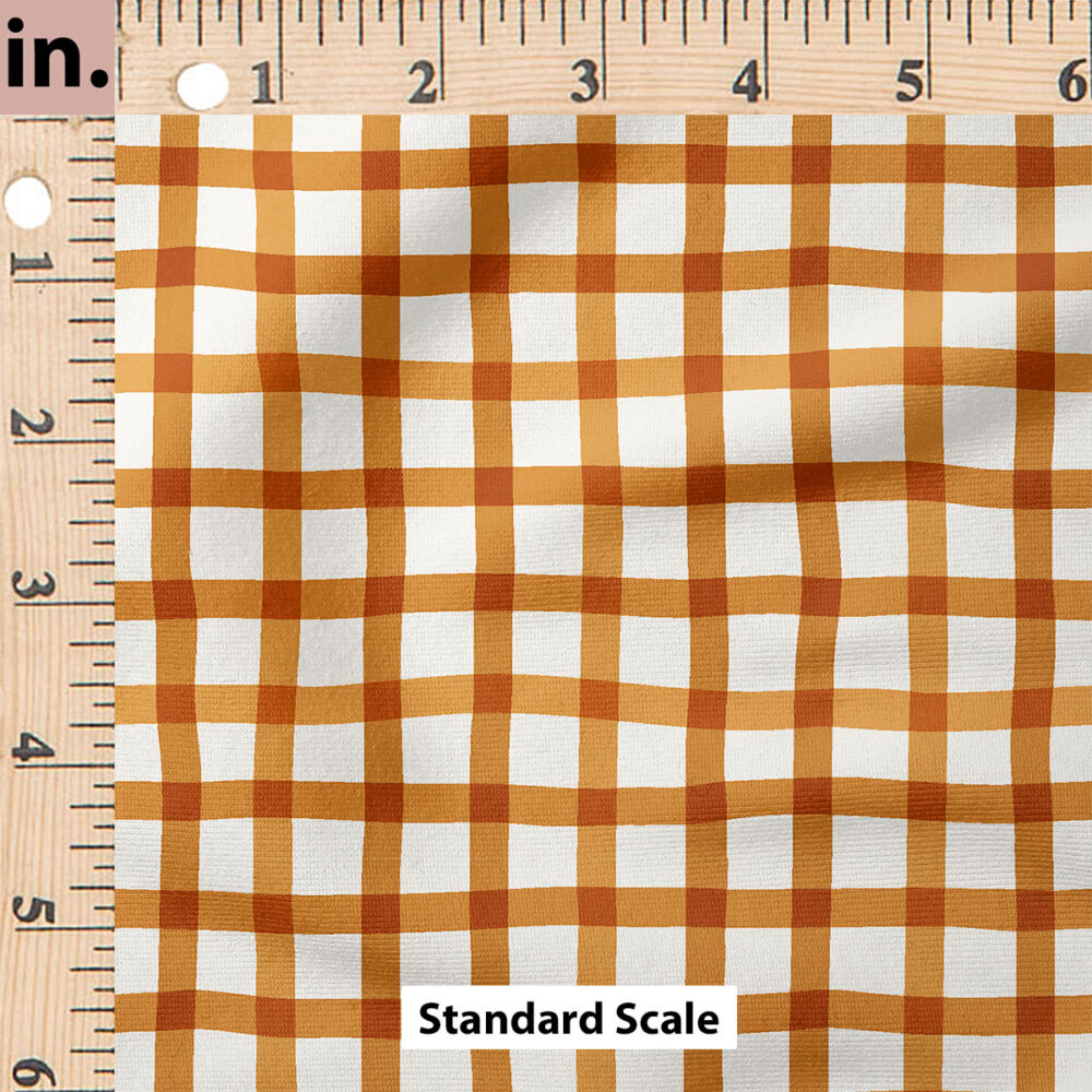 Ruler Scale for Wobbly Gingham (Bright Copper) by Erin Kendal