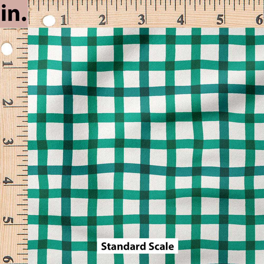 Ruler Scale for Wobbly Gingham (Emerald Green) by Erin Kendal