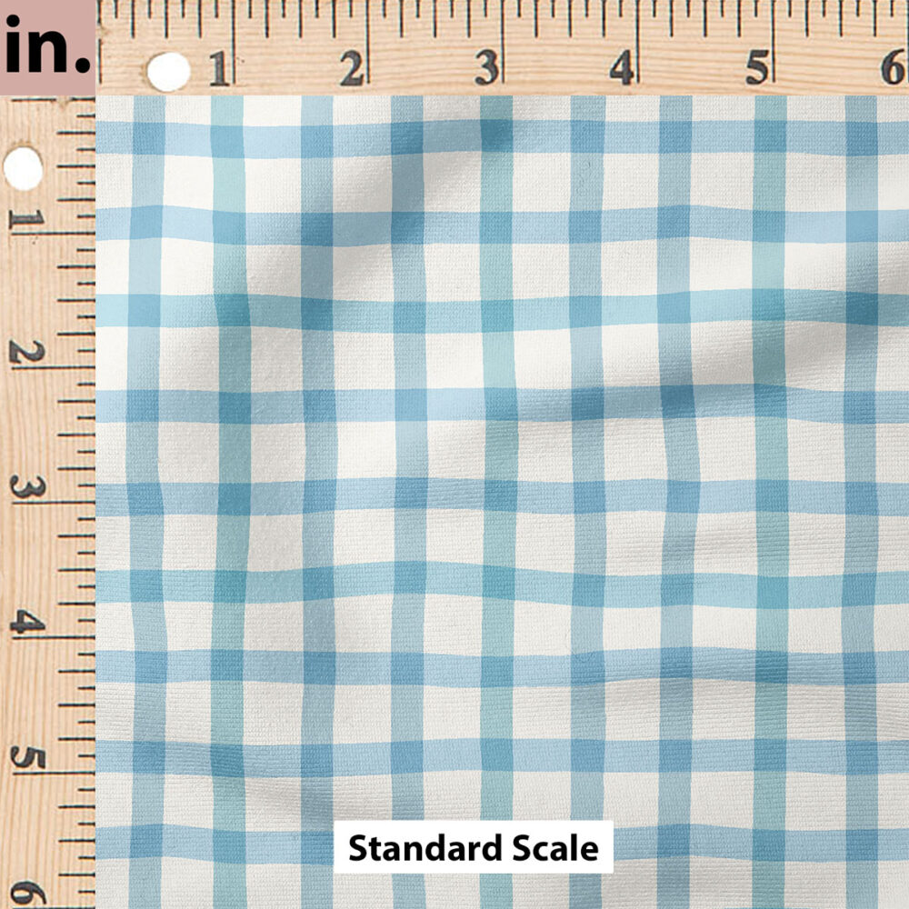 Ruler Scale for Wobbly Gingham (Fresh Blue) by Erin Kendal