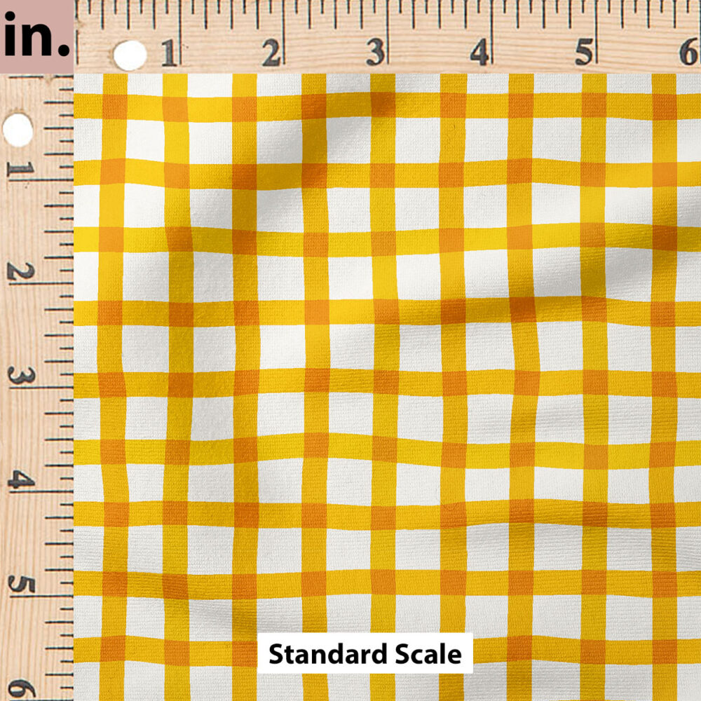 Ruler Scale for Wobbly Gingham (Pumpkin Orange) by Erin Kendal