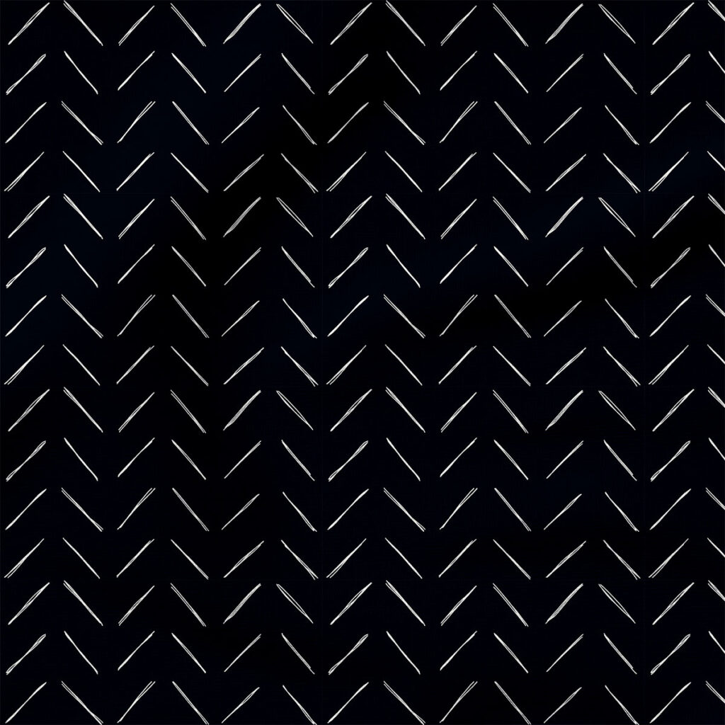 Chevron (Black) | Stripes and Shapes Fabric Design | Erin Kendal