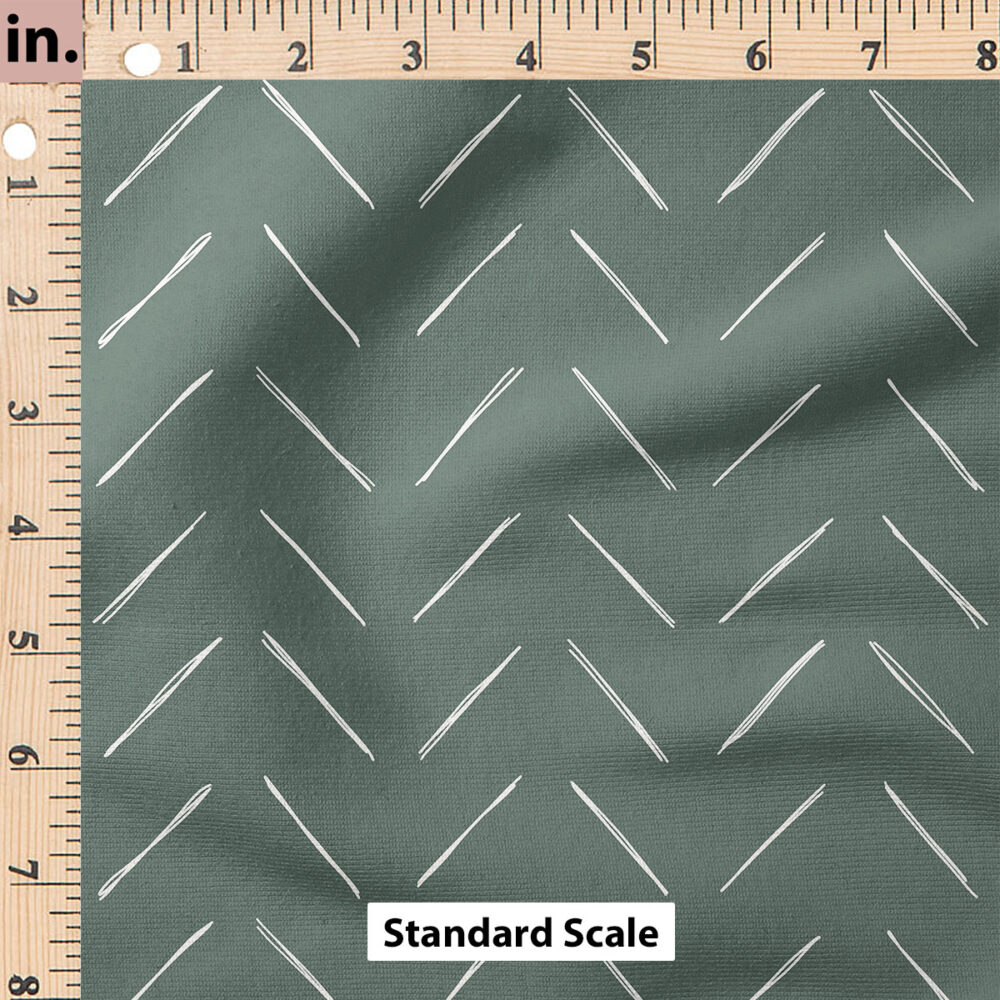 Ruler Scale for Chevron (Dark Duck Green) by Erin Kendal