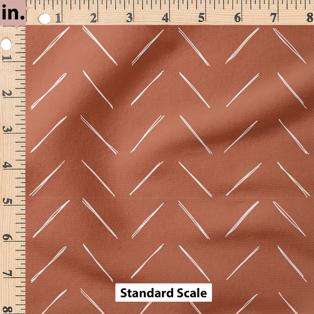 Ruler Scale for Chevron (Rust Red) by Erin Kendal