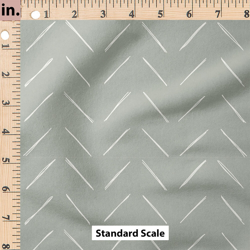 Ruler Scale for Chevron (Sage Green) by Erin Kendal