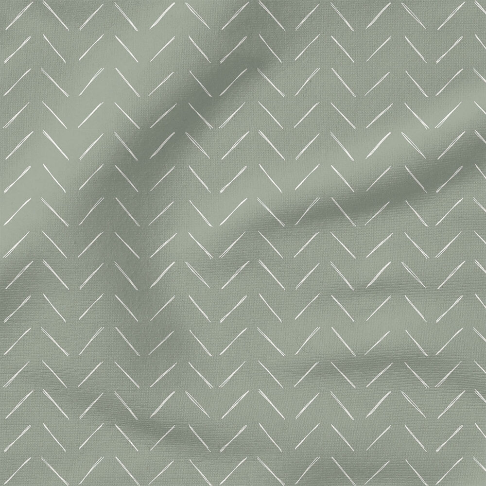 Chevron (Sage Green) | Stripes and Shapes Fabric Design | Erin Kendal