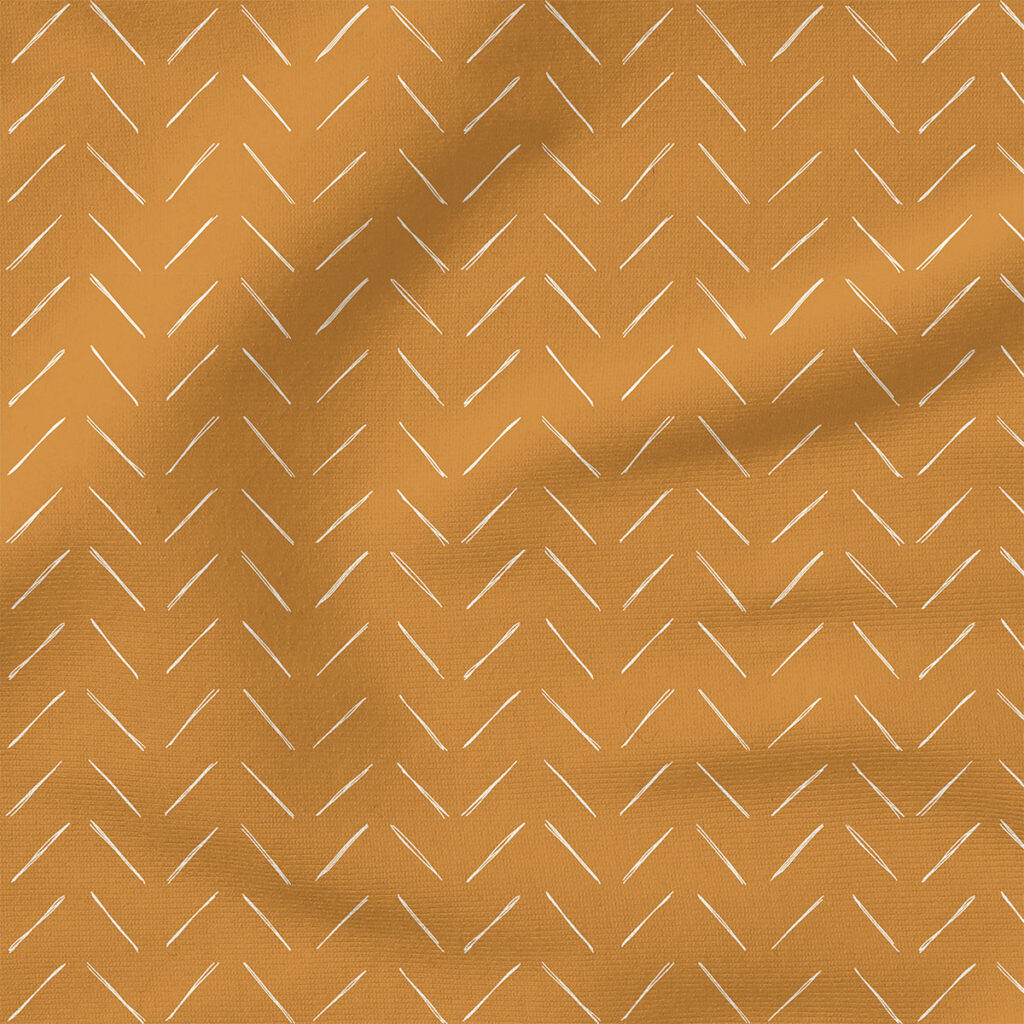 Chevron (Spruce Yellow) | Stripes and Shapes Fabric Design | Erin Kendal