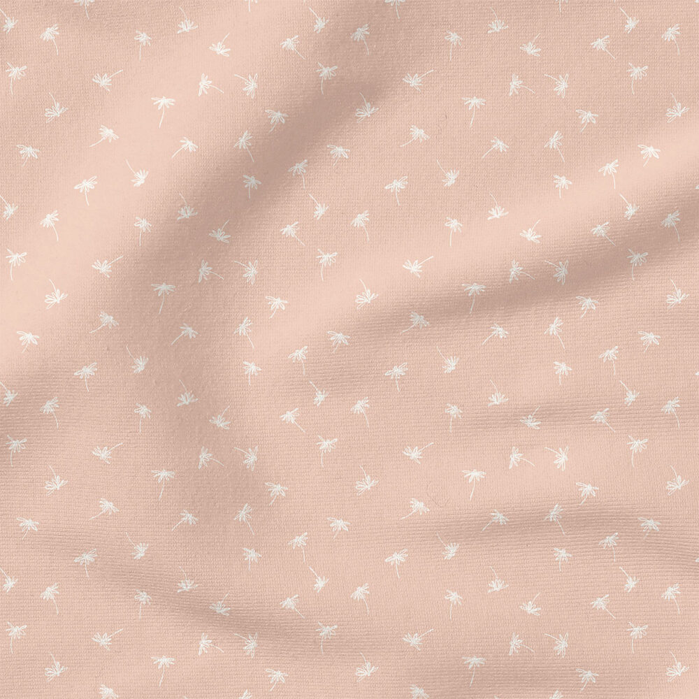 Ditsy Daisy (Ballet Pink) | Stripes and Shapes Fabric Design | Erin Kendal