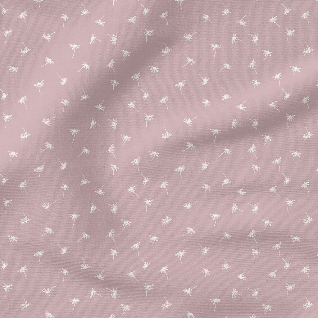 Ditsy Daisy (Burnished Lilac) | Stripes and Shapes Fabric Design | Erin Kendal