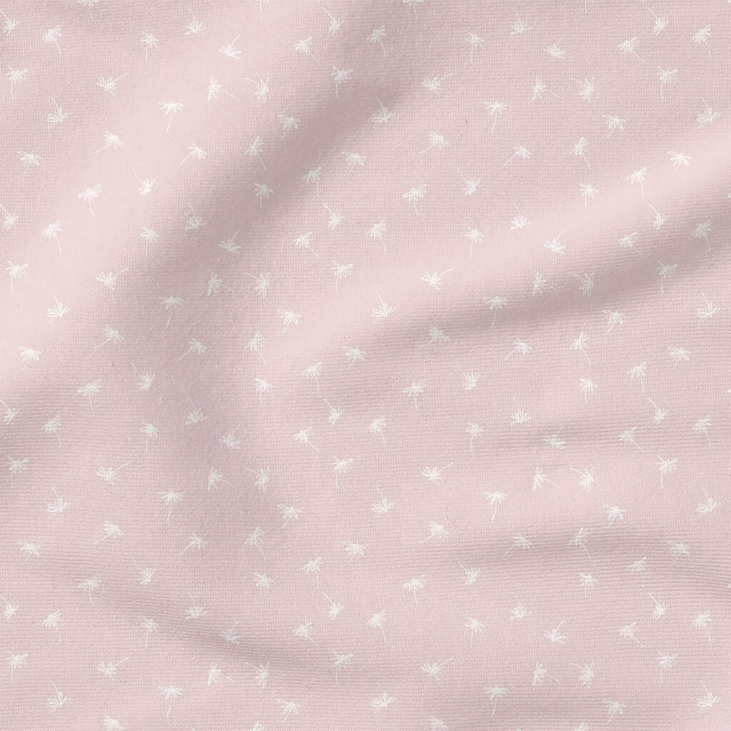 Ditsy Daisy (Mauve Chalk) | Stripes and Shapes Fabric Design | Erin Kendal