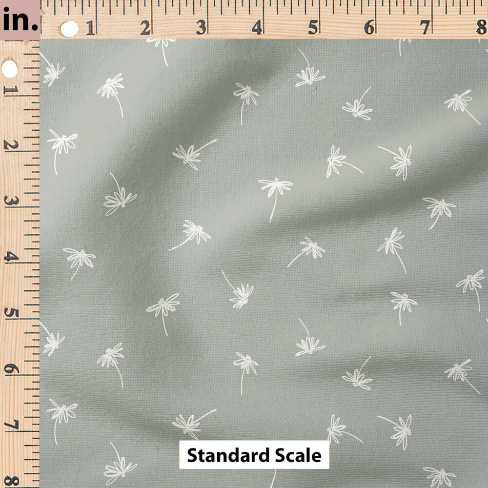 Ruler Scale for Ditsy Daisy (Sage Green) by Erin Kendal