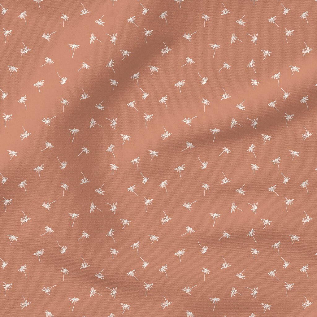 Ditsy Daisy (Sienna) | Stripes and Shapes Fabric Design | Erin Kendal