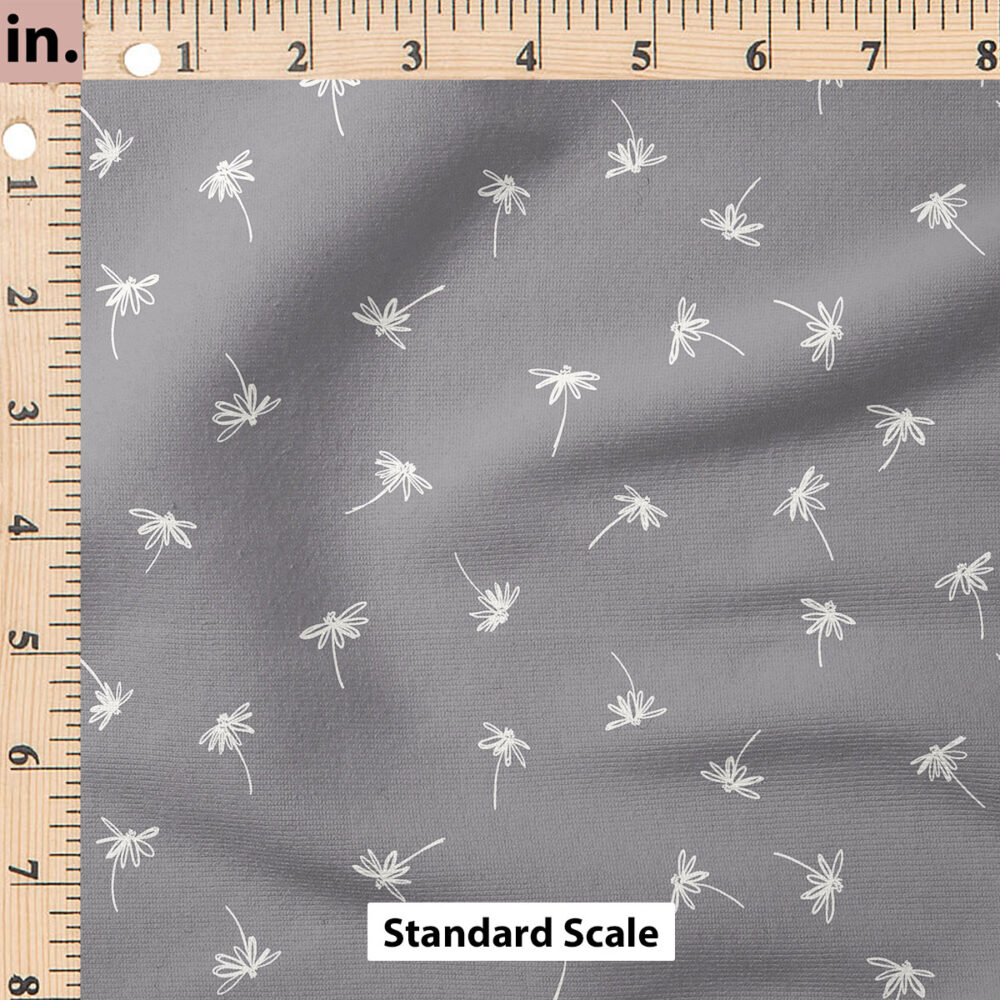 Ruler Scale for Ditsy Daisy (Silver Filigree Gray) by Erin Kendal