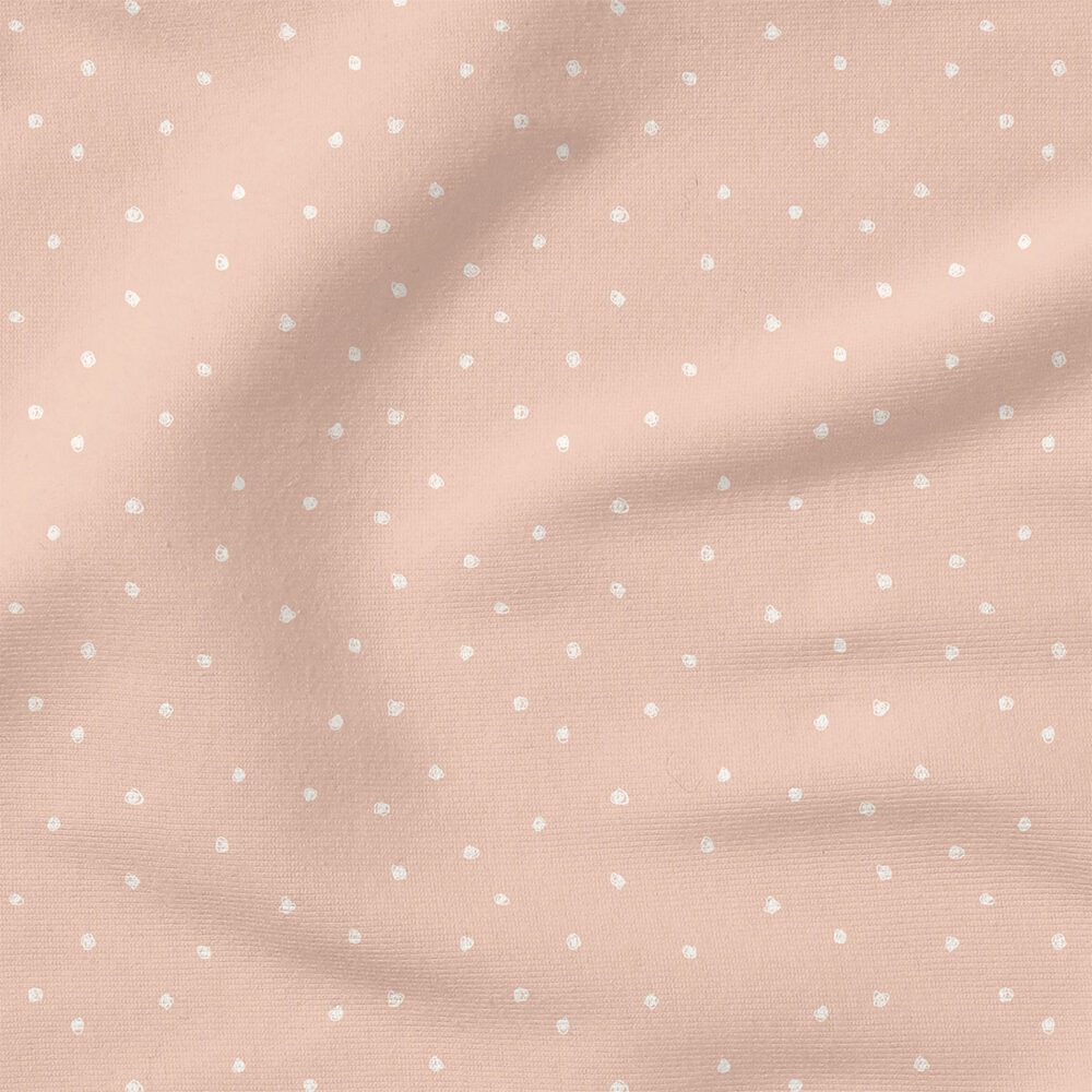 Squiggle Dots (Ballet Pink) | Stripes and Shapes Fabric Design | Erin Kendal