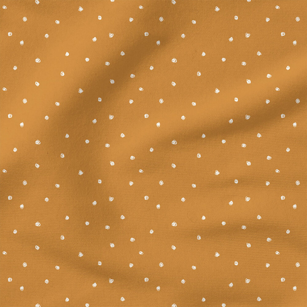 Squiggle Dots (Spruce Yellow) | Stripes and Shapes Fabric Design | Erin Kendal