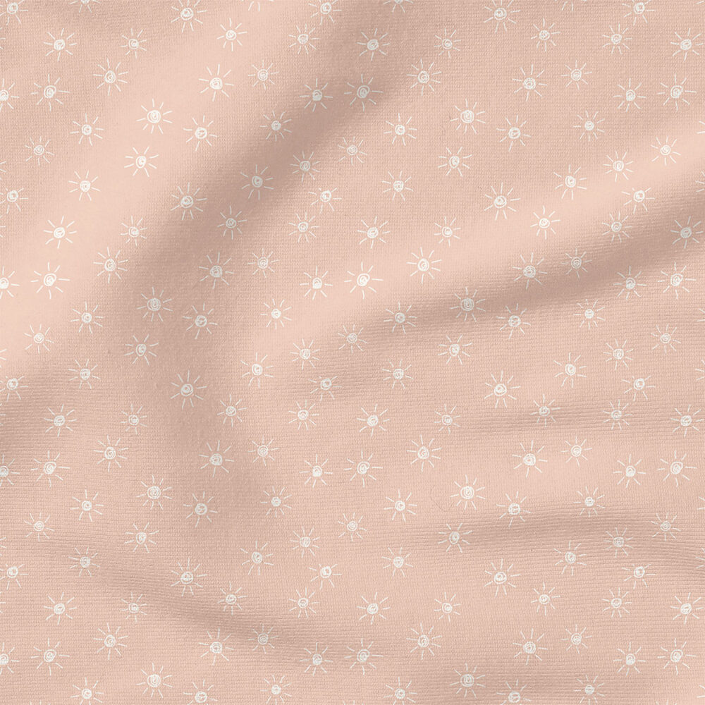 Suns (Ballet Pink) | Stripes and Shapes Fabric Design | Erin Kendal