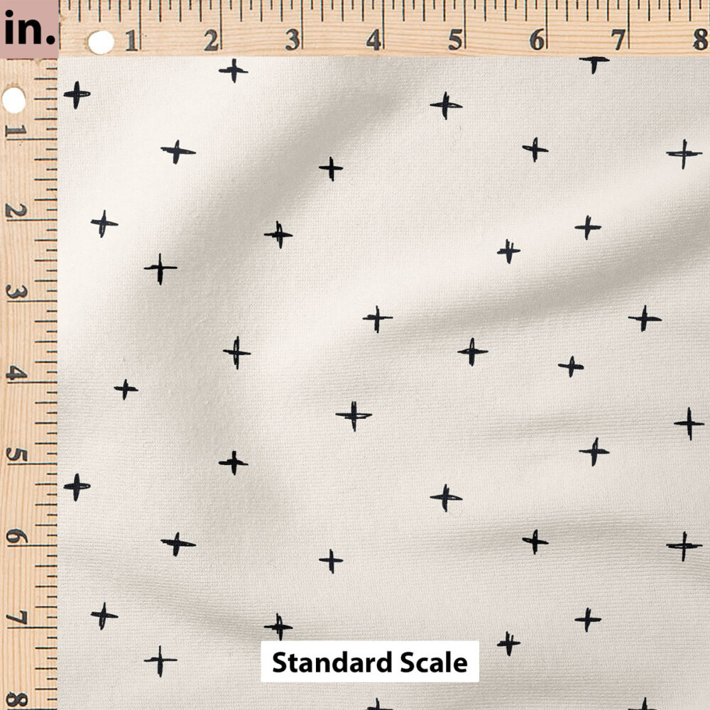 Ruler Scale for Swiss Crosses (Black on Off White Egret) by Erin Kendal