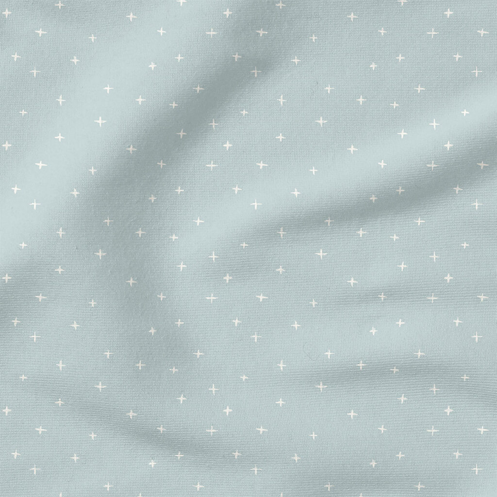 Swiss Crosses (Light Misty Blue) | Stripes and Shapes Fabric Design | Erin Kendal