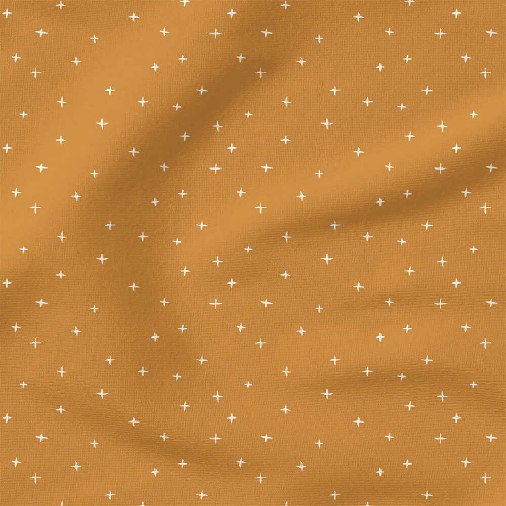 Swiss Crosses (Spruce Yellow) | Stripes and Shapes Fabric Design | Erin Kendal