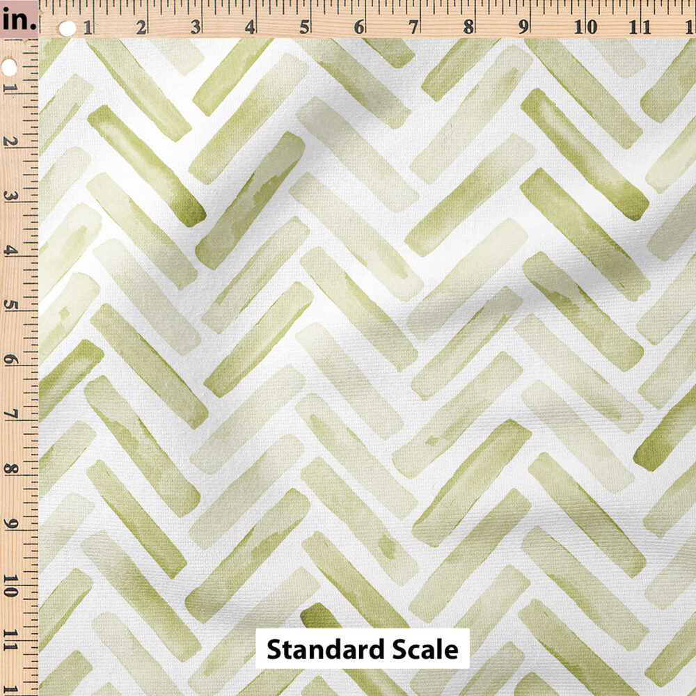 Ruler Scale for Painted Chevron (Chartreuse Green) by Erin Kendal