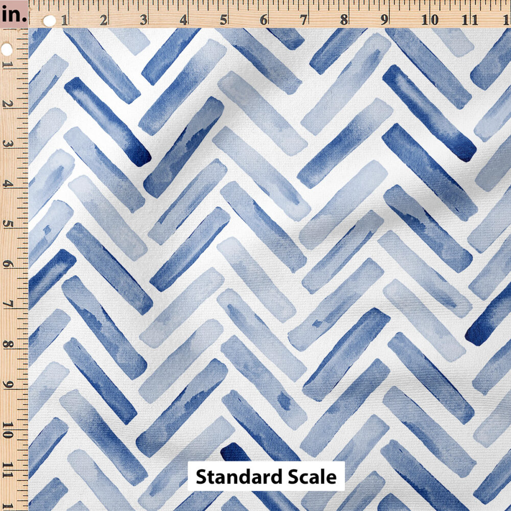 Ruler Scale for Painted Chevron (Indigo Blue) by Erin Kendal