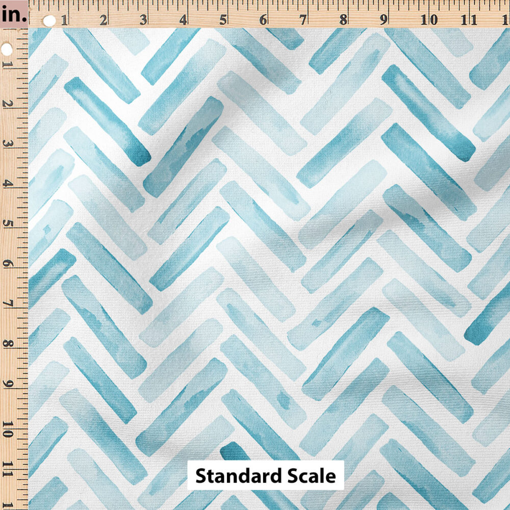 Ruler Scale for Painted Chevron (Light Blue) by Erin Kendal