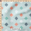 Ruler Scale for Christmas Star Tiles (Bright Red on Blue) by Erin Kendal