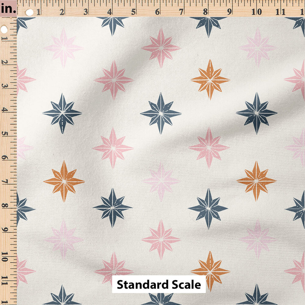 Ruler Scale for Christmas Star Tiles (Navy and Pink) by Erin Kendal