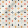 Christmas Star Tiles (Retro Blue) | Stripes and Shapes Fabric Design | Erin Kendal