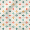 Christmas Star Tiles (Retro Orange) | Stripes and Shapes Fabric Design | Erin Kendal