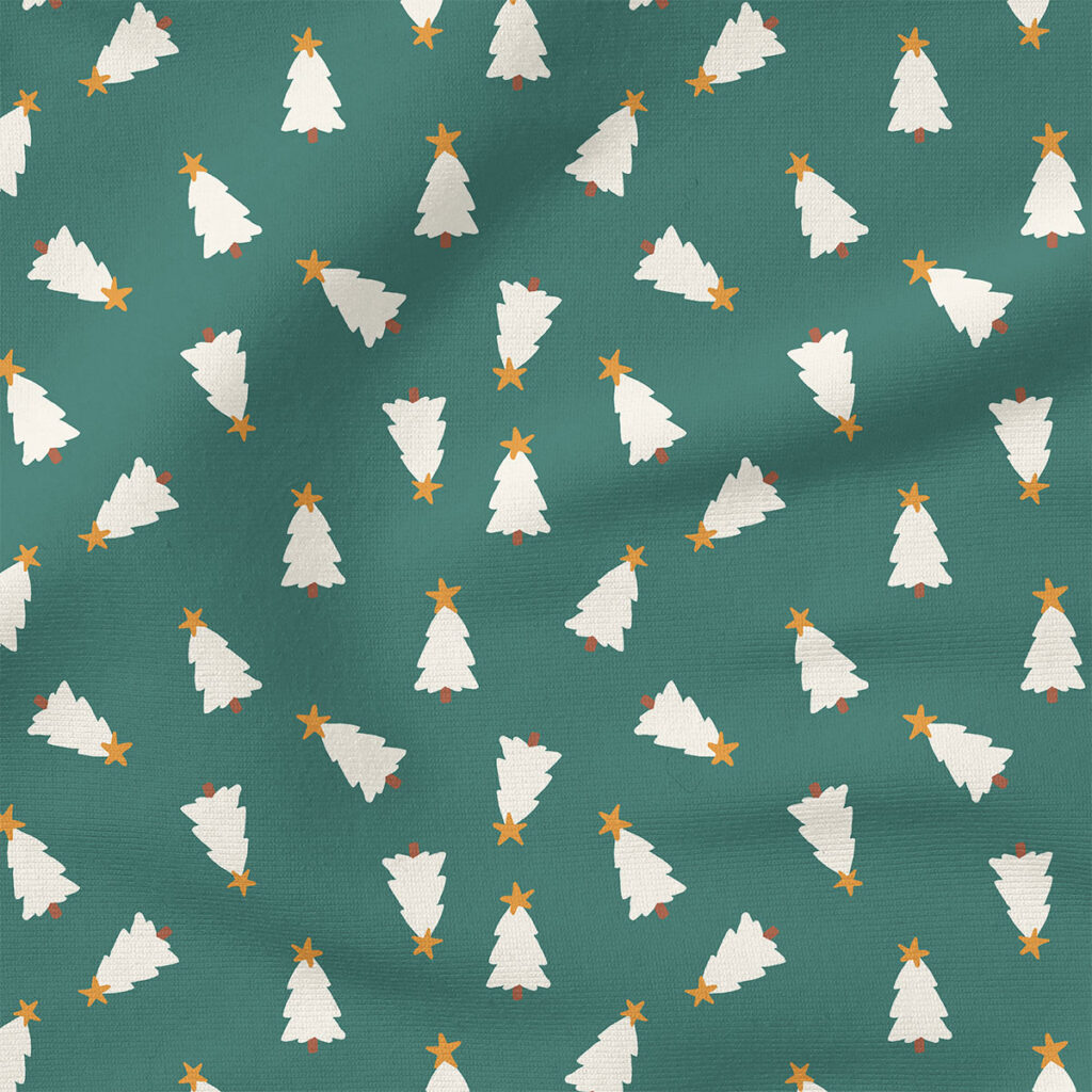 Christmas Trees (Pine Green) | Christmas Fabric Design | Erin Kendal