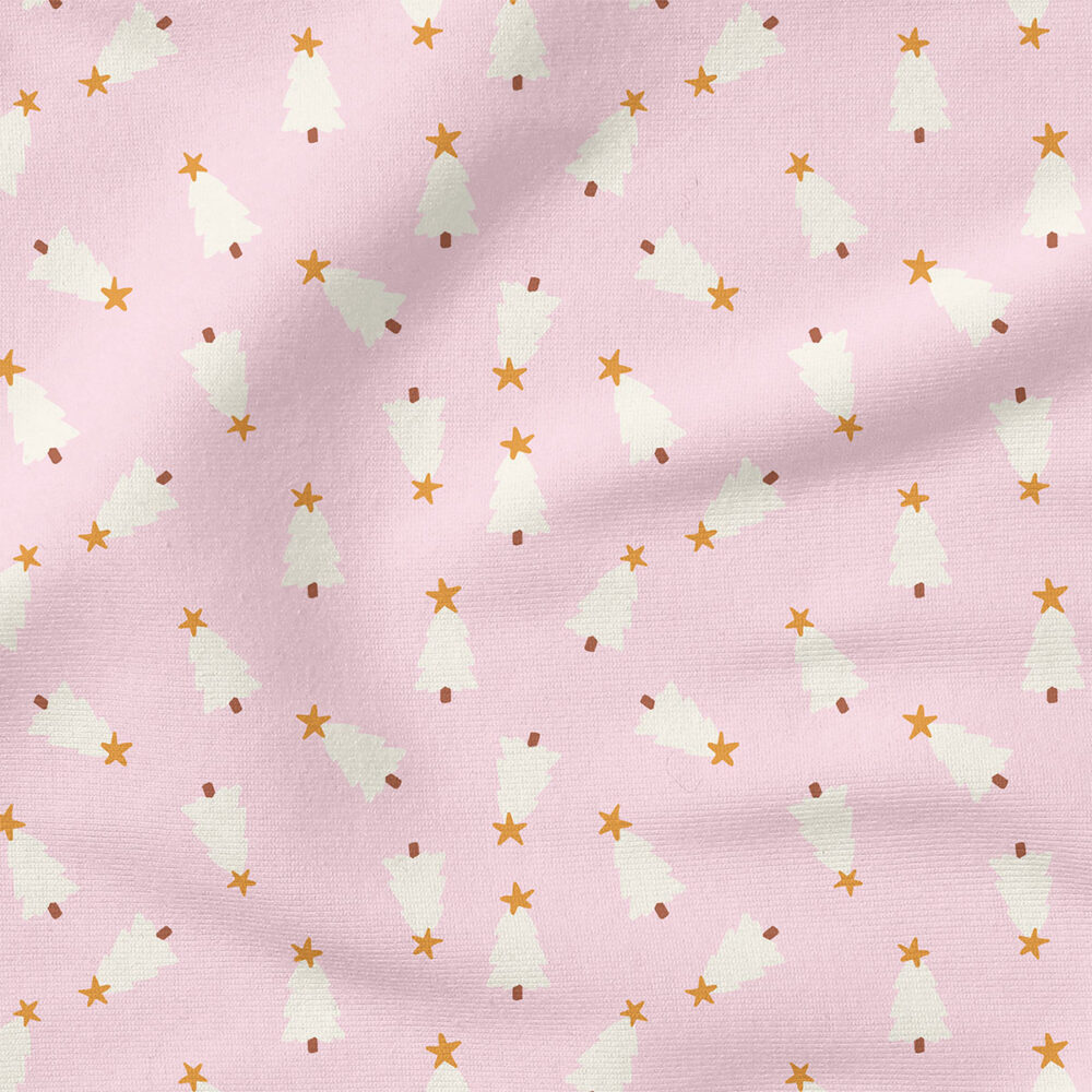 Christmas Trees (Pink Floss) | Christmas Fabric Design | Erin Kendal