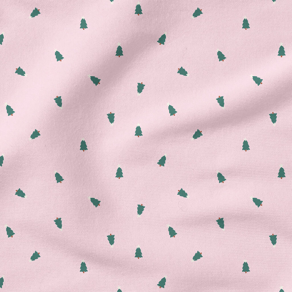 Mini Christmas (Pink Floss) | Christmas Fabric Design | Erin Kendal