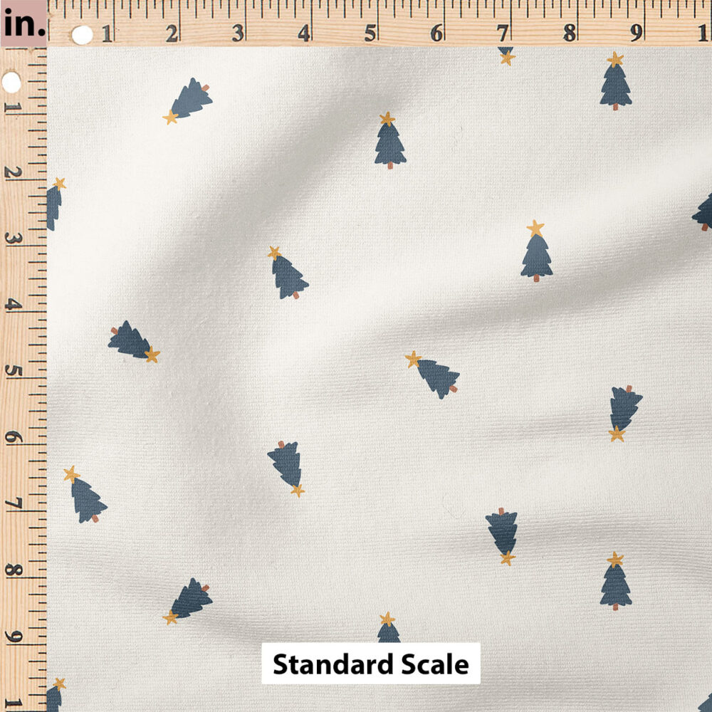 Ruler Scale for Mini Christmas Trees (Navy on Cream) by Erin Kendal