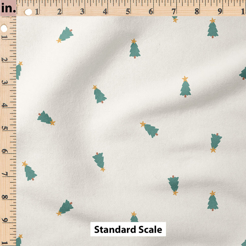 Ruler Scale for Mini Christmas Trees (Pine Green on Cream) by Erin Kendal